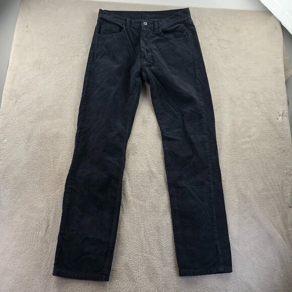 John Galt Womens Corduroy Pants Small Black Straight Leg Classic Casual Mid Rise - Picture 13 of 14